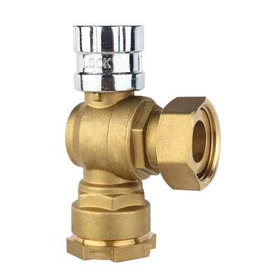 BWVA brass lockable ball valve with magnetic lock